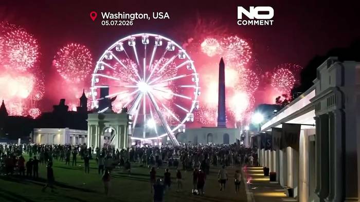 News video: Feuerwerk erhellt Himmel über Washington zum 250. Jahrestag der USA