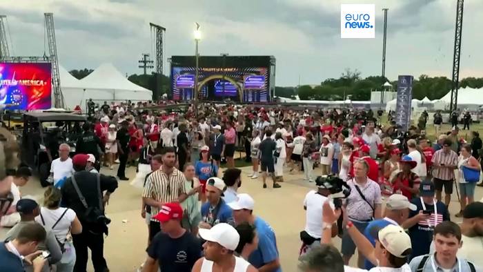 News video: Trump-Rede: „Der amerikanische Traum ist zurück“ – Störungen durch Feuerwerkskörper