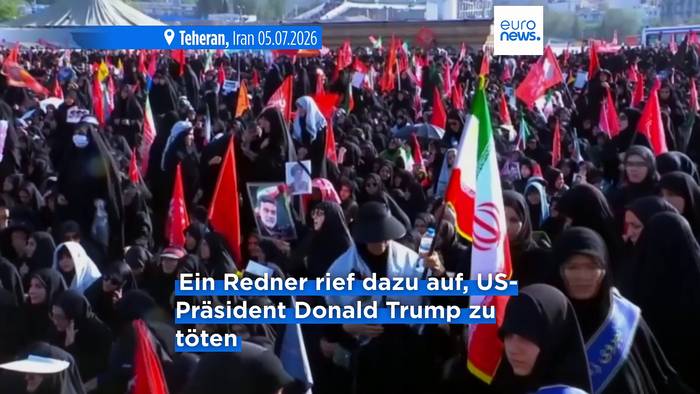 News video: Trauerredner bei Khamenei-Beisetzung ruft zum Mord an Donald Trump auf