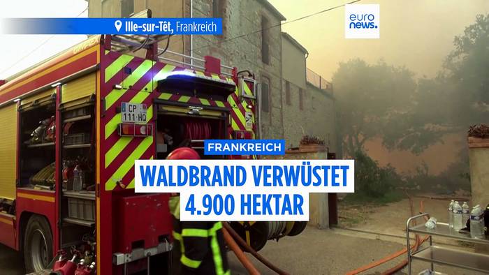 News video: Apokalyptische Bilder in den französischen Py­re­nä­en: Brände verwüsten über 4.900 Hektar