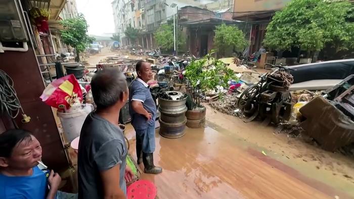 News video: Südchina: tödliche Fluten hinterlassen Schlamm und Trümmer
