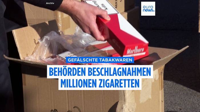 News video: 20 Millionen Zigaretten und über 38 Tonnen Tabak in EU-Staaten sichergestellt