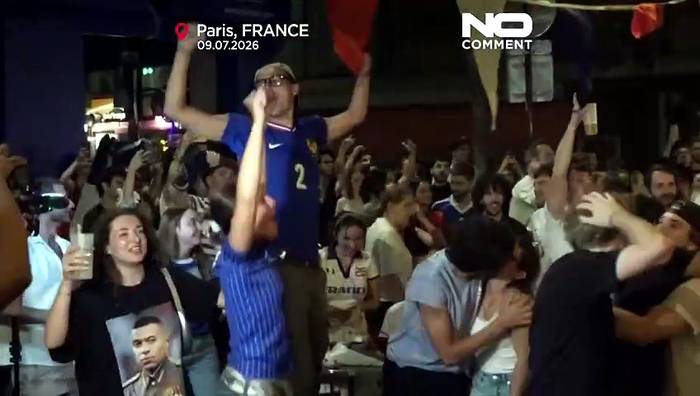 News video: Frankreich-Fans jubeln: Les Bleus schlagen Marokko und stehen im Halbfinale