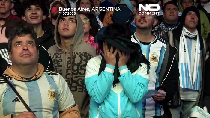 News video: Argentinische Fans feiern: Messi-Team steht im WM-Halbfinale