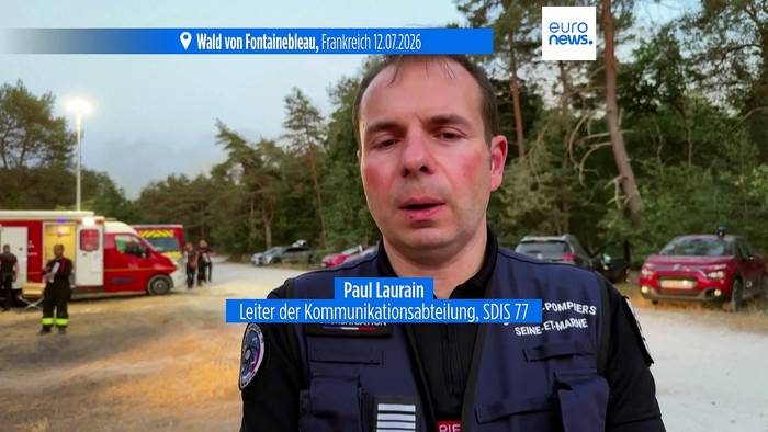 News video: Waldbrand südlich von Paris: Feuerwehr im Großeinsatz