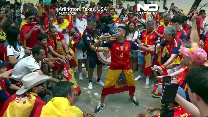 News video: Frankreich- und Spanien-Fans füllen Straßen in Texas vor WM-Halbfinale