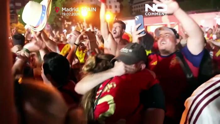 News video: Video: Spanien-Fans feiern ausgelassen nach WM-Finalsieg