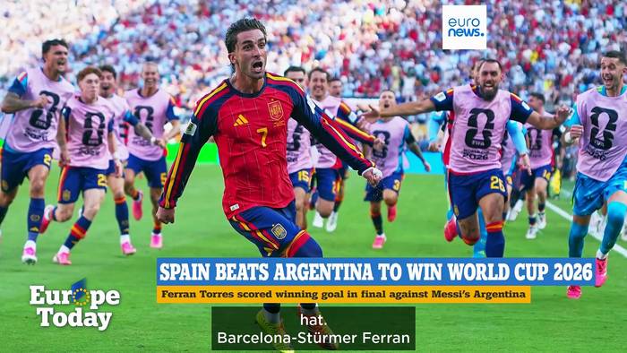 News video: Europe Today: Spanien feiert WM-Titel, US-Angriffe im Iran gehen weiter