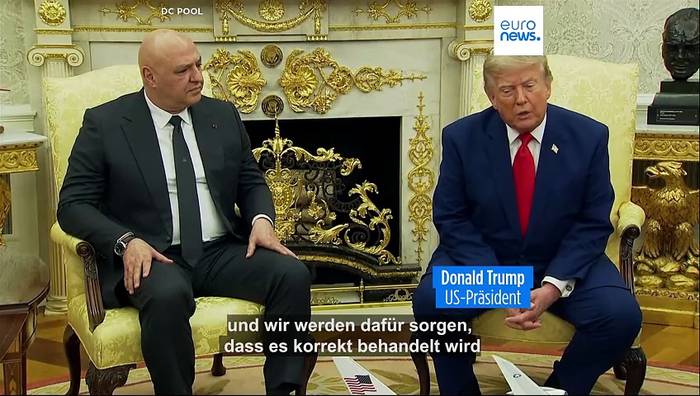 News video: Seltenes Treffen: Trump sagt Libanons Präsidenten Aoun Unterstützung zu