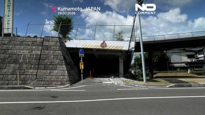 News video: Erdbeben in Japan: Redaktion in Kumamoto flüchtet unter Schreibtische