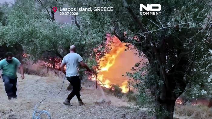 News video: Waldbrand auf Kreta: Zwei Feuerwehrleute sterben, Flammen breiten sich in Griechenland aus